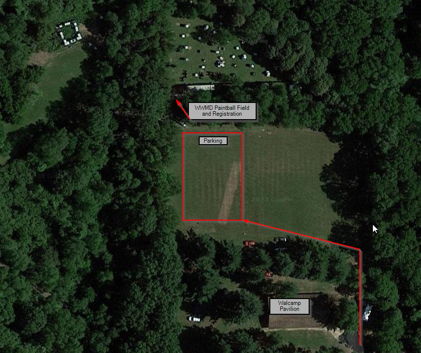 Map of Field, Registration, and Parking